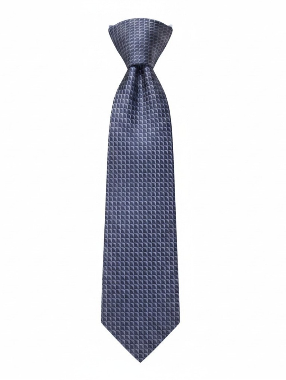 Boss Textured Blue Geometric Silk Tie